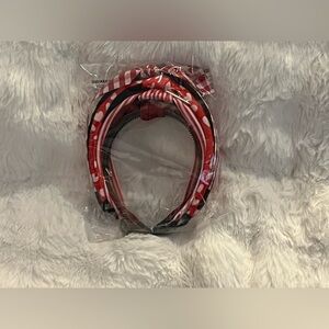 Red and White Polka Dot Headband Set